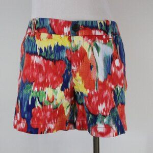 Colorful Ikat Print Shorts Boho Resort Summer Cotton Size 2 Merona